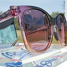  NEW  Maui Jim "ALEKONA" 793-09C Gloss Mossy  Blush  Peach/Maui Rose Lenses 