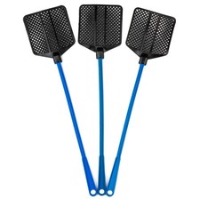 Rubber Fly Swatter, Long Fly Swatter Pack, Fly Swatter Heavy Duty (3 Pack) (B...