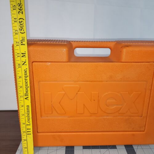 Full Large K'NEX Orange Hard Carrying Carry Case 18"X14" Filled With Parts VTG - Picture 6 of 9