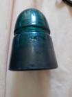 VTG Beehive Shaped Insulator Green Glass Marked "B"  — photo 4
