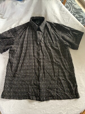 Men s Large Methode Silk Short Sleeve Dress Shirt