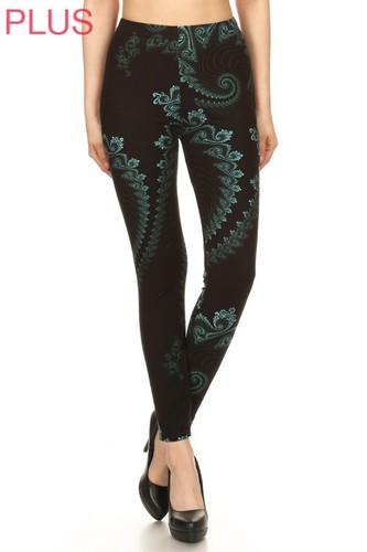 Women OS Plus Fits Sizes 14-22 Leggings Super Soft 8 Prints *FREE SHIP* - Picture 24 of 26