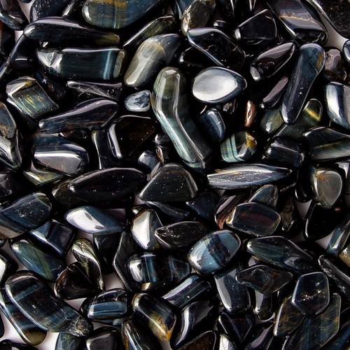 1/4 lb Tumbled Blue Tigers Eye Gemstone Crystals 30-45 Stones Gem Rock Specimens - Picture 4 of 4