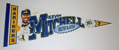 #ad #ad 1992 MARINERS Kevin Mitchell pennant MASTER BLASTER Seattle SF Giants NL MVP $9.95
