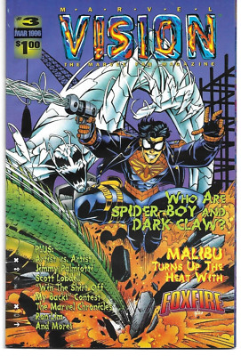 MARVEL VISION (The Marvel Fan Magazine) #3 (Mar 1996) ~ DARK CLAW / SPIDER-BOY