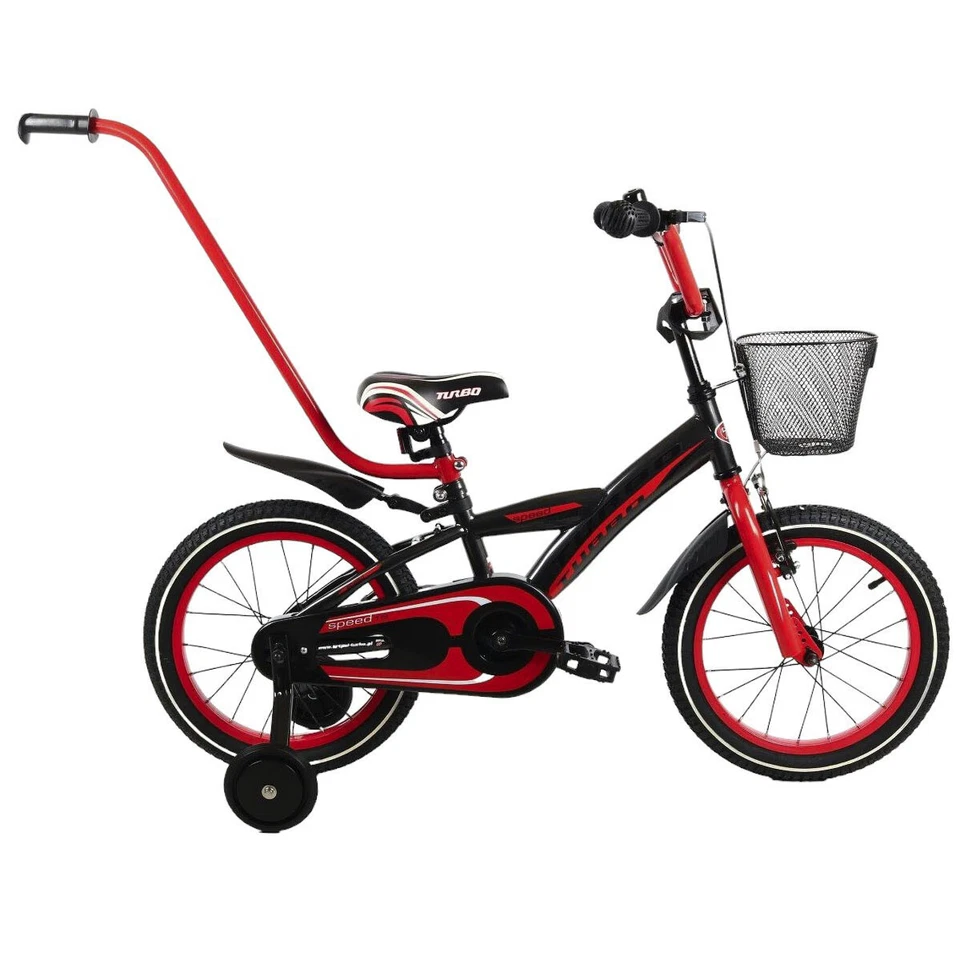 BMX 16 Zoll Kinderfahrrad Kinder Rad Spielrad Fahrrad Bike SCHWARZ/ROT