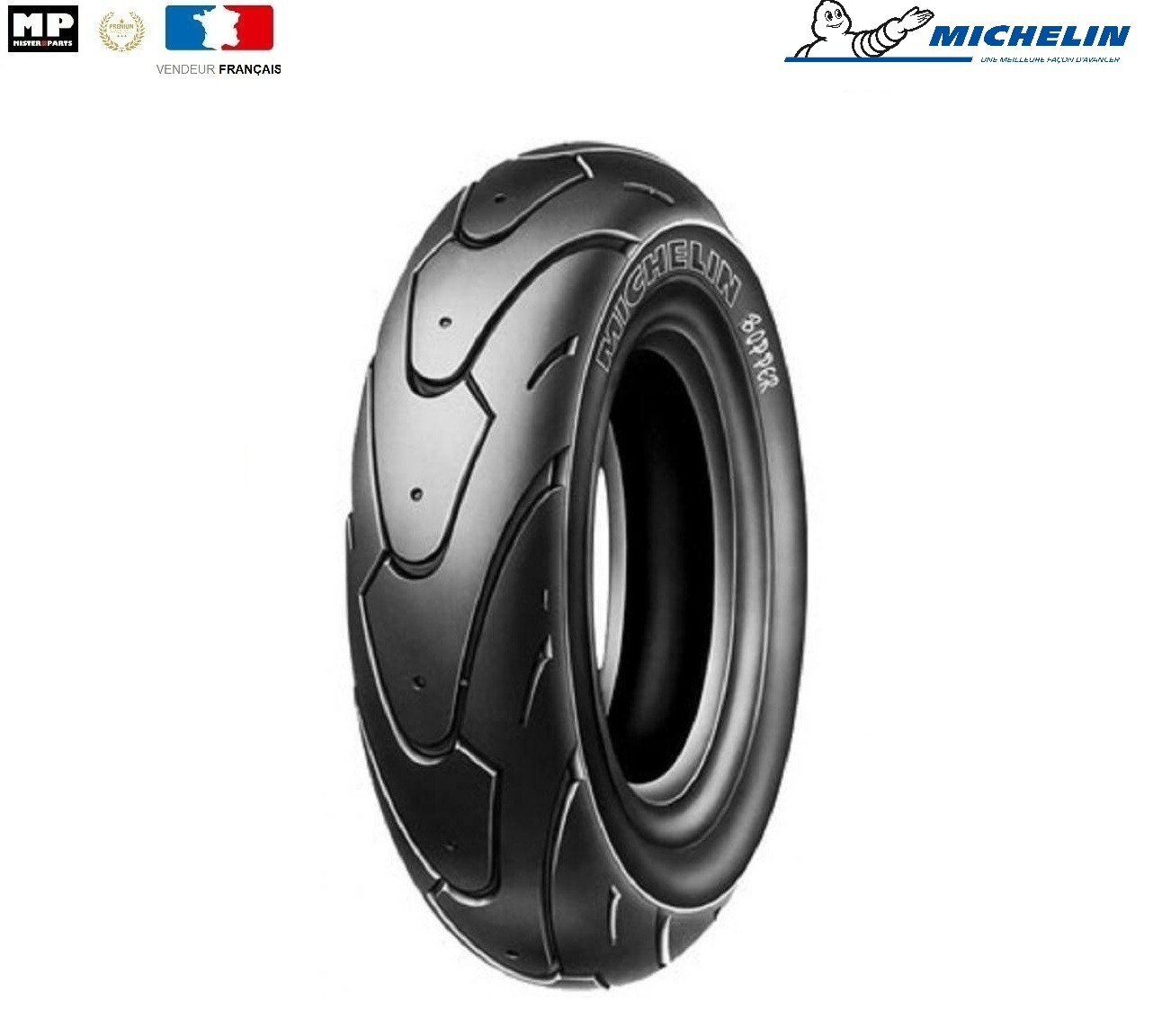 Pneu 120-70-12 Michelin Bopper 51L anti-glissade pour deux-roues