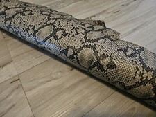 4oz TAN PYTHON SNAKESKIN 3D EMBOSSED PRINT LEATHER HIDE PANEL,SHEET,12x12 6 sq