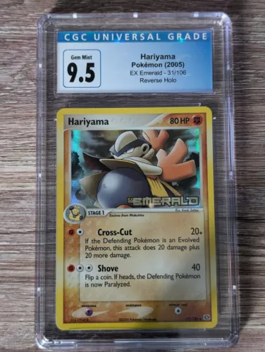 2005 Pokemon EX Emerald Hariyama Reverse Holo #31 CGC Gem Mint 9.5/10