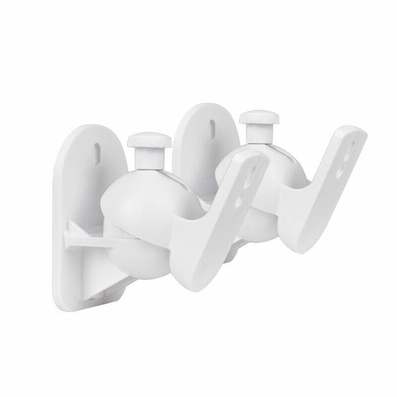 1 Pair Universal Sound Satellite Speaker Wall Mount Stand Bracket Adjustable - Image 4 of 4