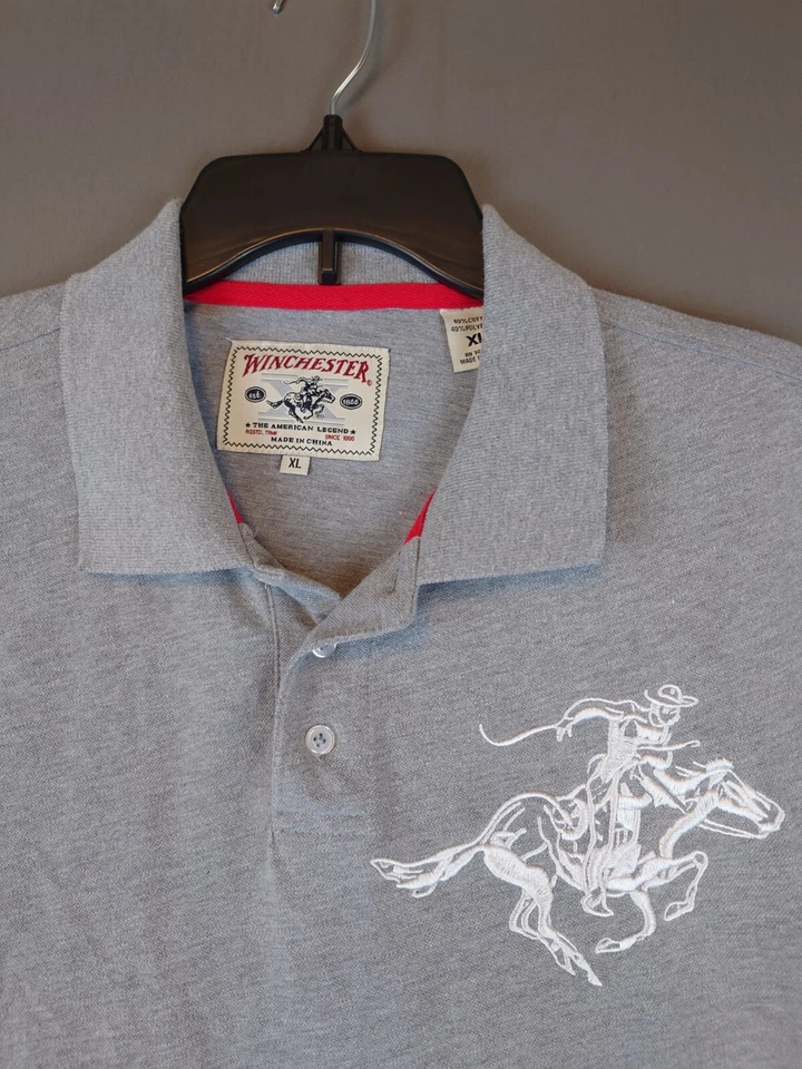 Polo Winchester Repeating Arms Gun bordado manga corta para hombre talla XL Foto 4 de 4