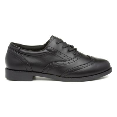 Lilley Shoe Zone Brogues Kids Girls Youth Black Kickers Lachly Brogue T-Bar  Shoes Schuh