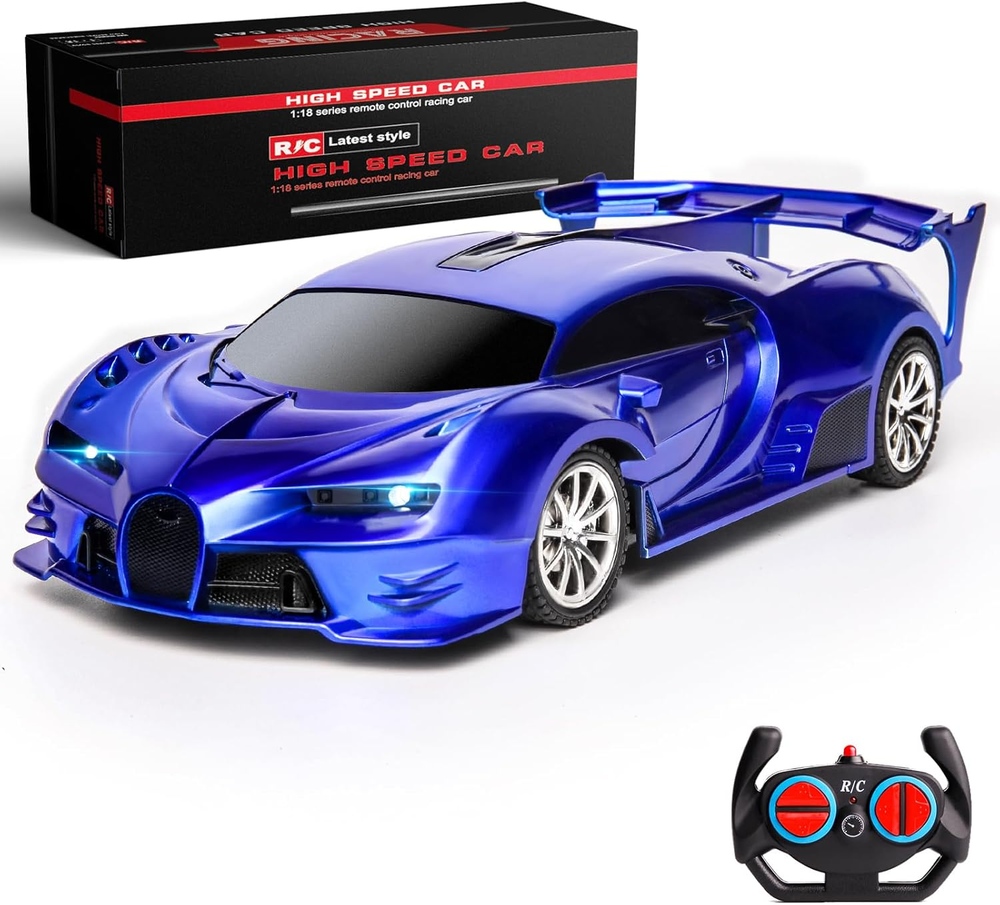 1/18 High-Speed RC Remote Control Car for Kids - Race-Ready Toy Vehicle  