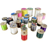 Lot Of 25 Vintage Wood Sewing Spools Thread Coats  Clarks Talon