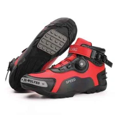 Motorcycle Ankle Protective Boots Leather Breathable Shock-absorbing Waterproof