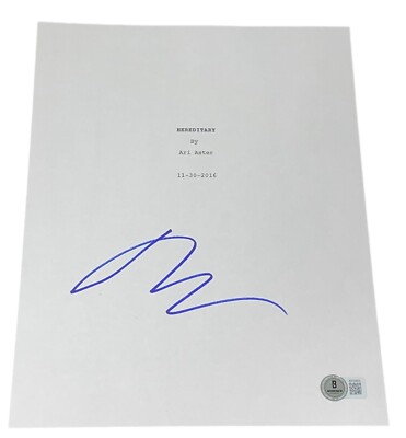 Ari Aster Signed Autograph Hereditary Full Movie Script Screenplay ...