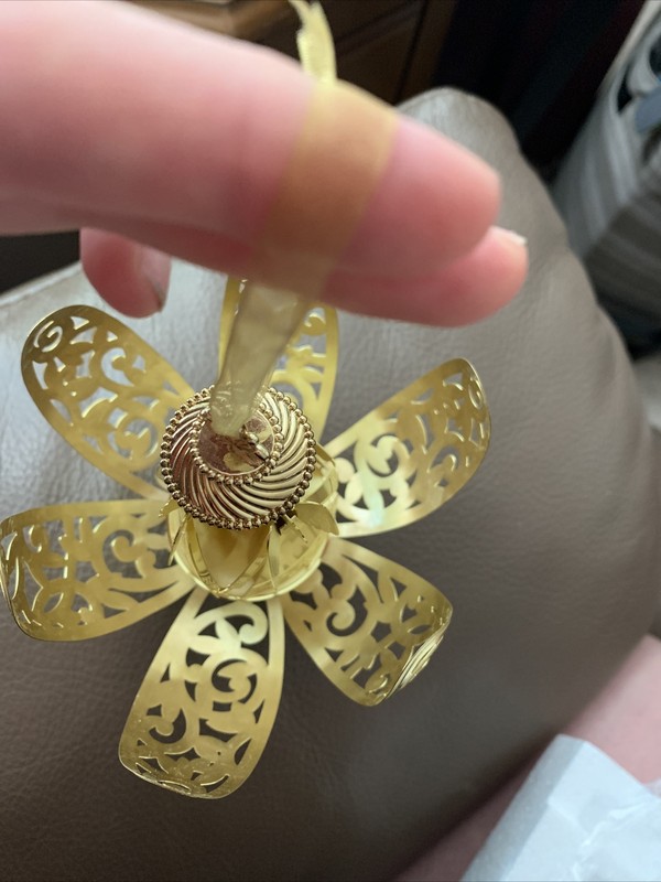 Hallmark Keepsake 2004 Hidden Wishes Gold Christmas Tree Ornament  #11 Club Excl