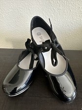 Tap Shoes Girls Women Dance Black Size 5 1/2