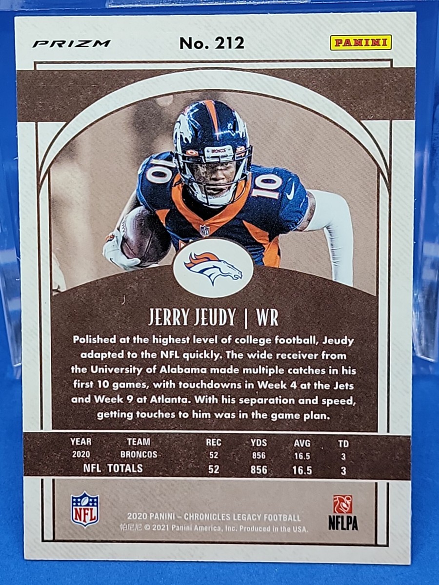 JERRY JEUDY RC 2020 Chronicles Legacy Silver Prizm Rookie No. 212