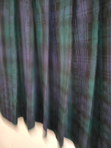 Canda C&A Vintage Ladies Skirt Size 14 Blue Green Check Pleats Knee Length - Picture 8 of 16