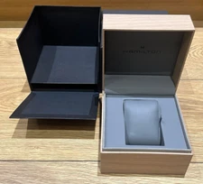 Genuine Original Hamilton Swiss Wooden Watch Presentation Box Case Complete
