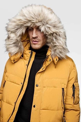 New Zara Man PUFFER PARKA Jacket Coat 