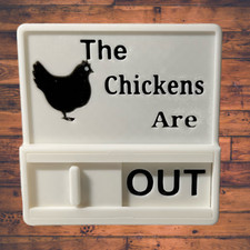Chicken Farm Outside Inside Reminder Sign
