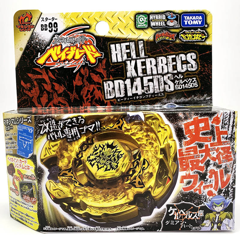 TAKARA TOMY Hell Kerbecs BD145DS Hades Beyblade BB-99 Golden Metal
