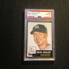 2020 TOPPS LIVING SET #286 BRAD ZIEGLER *PSA 10 GEM MINT*  MARLINS
