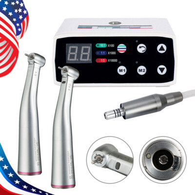 Dental NSK Style Brushless LED Electric Micro Motor 4 Hole / 1:5 Contra Angle