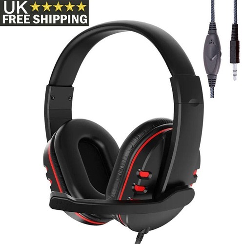 Gaming Headset Headphones With Microphone LED For PC Laptop PS4 PS5 Xbox One UK
