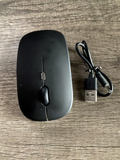 Wireless Bluetooth Mouse Rechargeable LED Silent Slim Black used