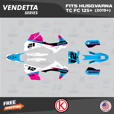 Graphics kit for Husqvarna TC125 TC250 FC250 FC350 FC450 2019-2022 Vendetta - CM