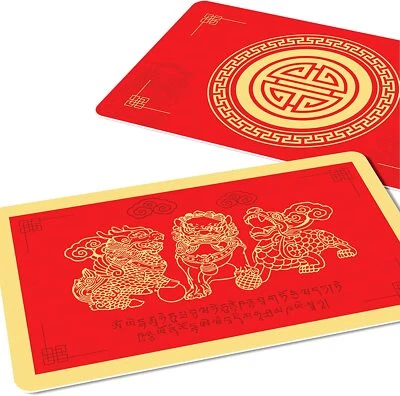 FUNGIFTCORNER Three Celestials Guardians Protection Shield Feng Shui Amulet Card (2 Pack)