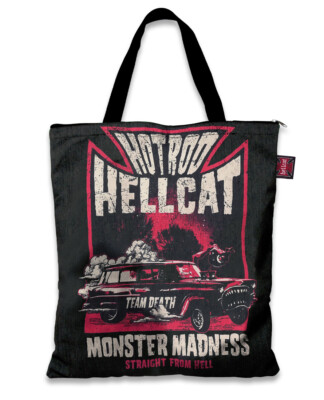 Liquor Brand Hotrod Hellcat Monster Madness Hearse Gothic Tote Bag HR-ABTO-2003