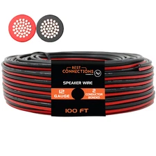 12 Gauge 100 Feet Red Black Car Audio Stereo Speaker Wire Zip Cable Audiopipe