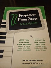 22 Progressive Piano Pieces In The Early Grades Music Education Sheet Music