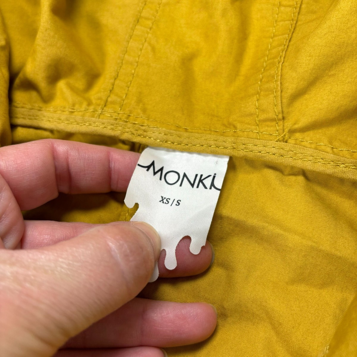 Monki Women's XS S Yellow Cotton Button Front Karolina Jacket