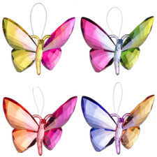 Ganz Crystal Expressions 5" Acrylic Vivid Hanging Butterflies Suncatchers Select