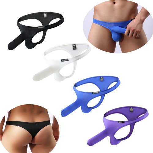 Men Underwear Elastic Long Bulge Sheath Mini Briefs Stretch Briefs Panties Thong - Picture 12 of 16