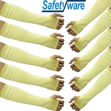 5 Pair Safetyware Anti Cut Resistant Sleeves Work Gloves Forearm Protecter Bulk