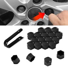 Samwingear 20pcs Black Lug Nut Covers 19mm Hexagonal Lugnut Cover 19mm