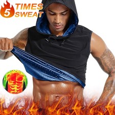Hooded Sauna Shirts Heat Trapping Pullover Vest Tank Top Sweat Suit Jacket Sport