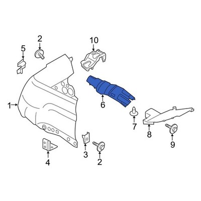 For Ford E-Transit 2022-2026 Ford BK3Z16102A Front Right Fender Splash Shield