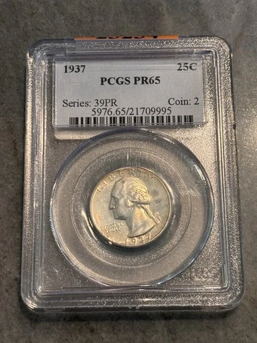 1937-P Washington Quarter Proof — photo from the most recent tracked eBay sale