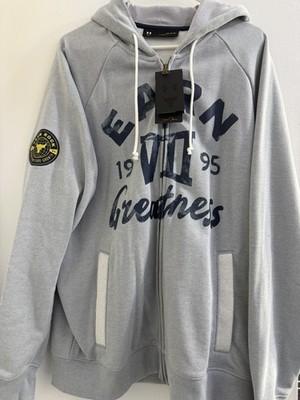Under Armour UA Project Rock Earn Greatness Terry Full Zip Gray Hoodie Men's L