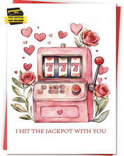 Romantic Valentines Day Gifts for Him Her Men Women, Happy Anniversary Card for