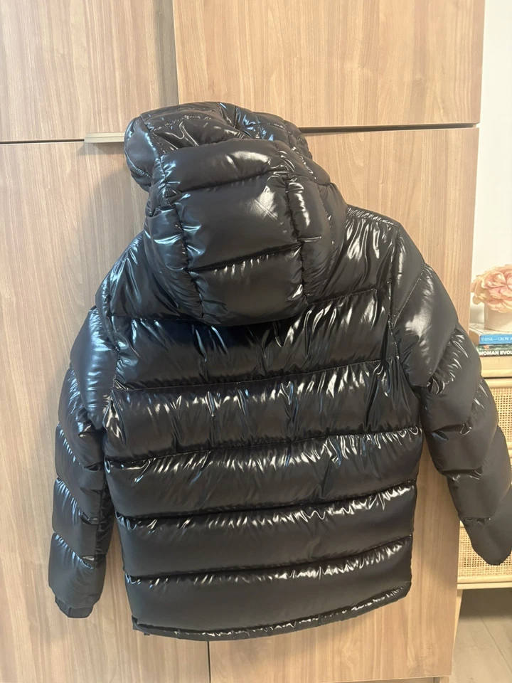 Abrigo Ralph Lauren Para Hombre Pequeño Plumón Abombado Doble Capucha Cremallera Babero Negro Brillante Foto 3 de 4