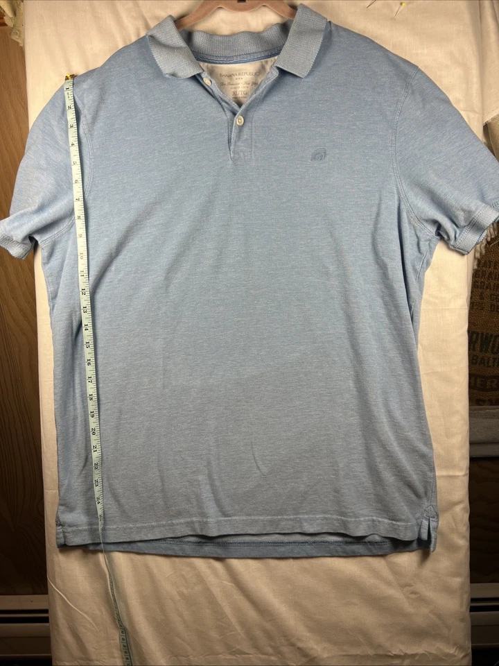 Polo Banana Republic azul cambray, manga corta XL para niños Foto 4 de 4