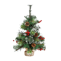 Weihnachtsbaum Im JutesäCkchen 60Cm Mini-Baum KüNstlicher Kleiner Tannenbaum